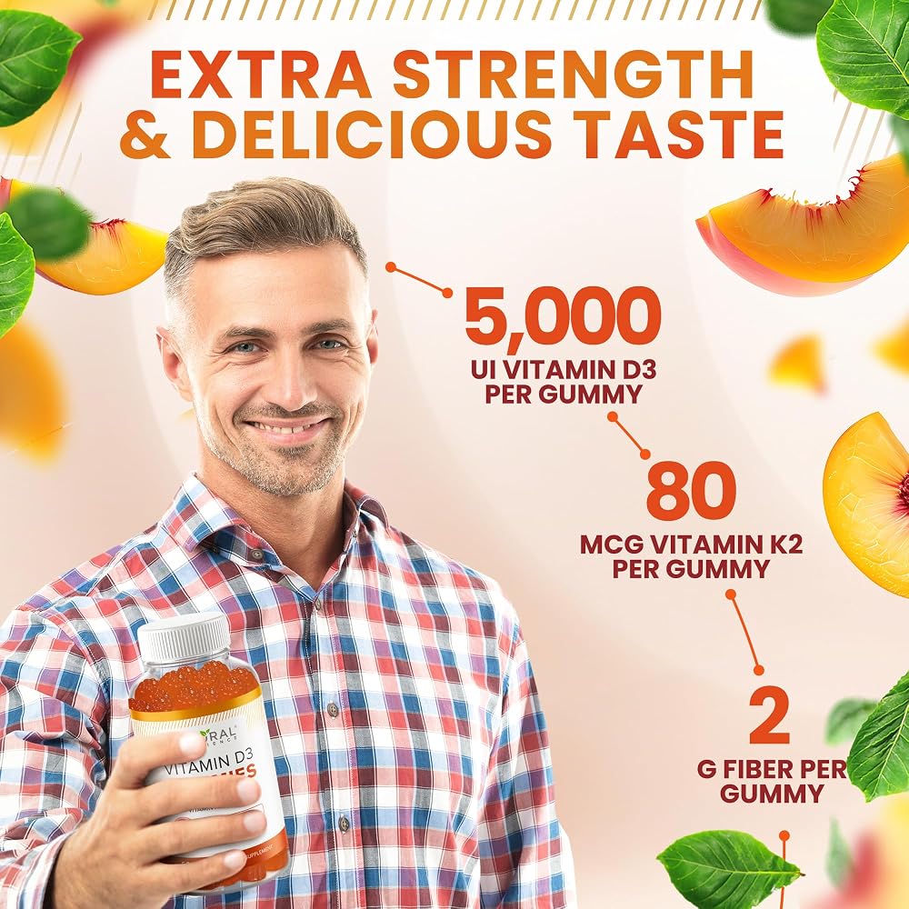 Natural BioScience Vitamin D3 10000 IU & Vitamin K2 Gummies - Extra