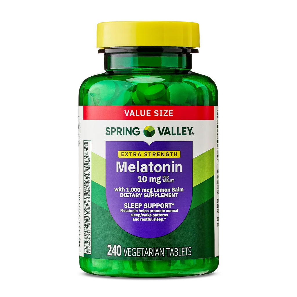 Spring Valley Extra Strength Melatonin 10 mg Sleep Support - 240 Tablets