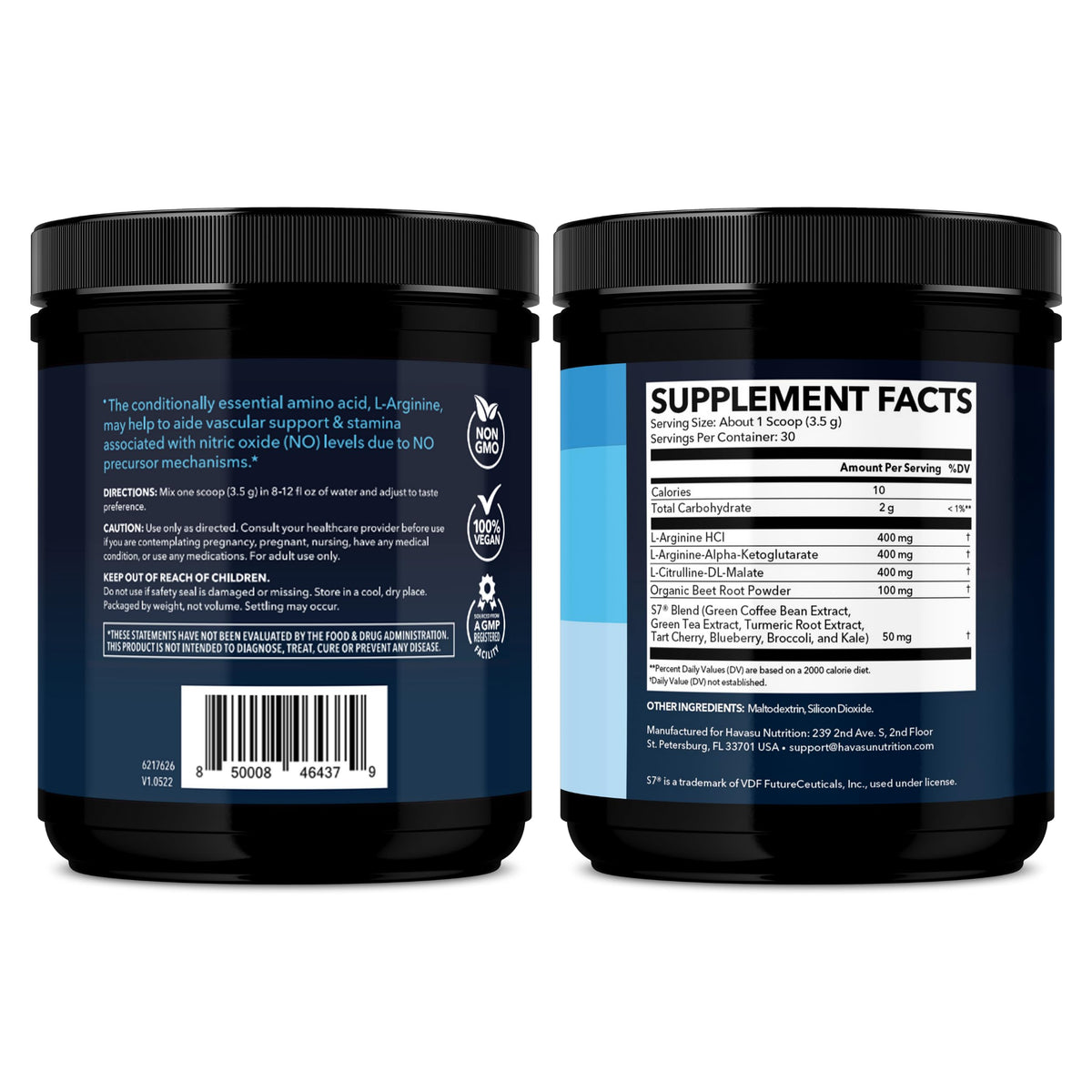 HAVASU NUTRITION L-Arginine Nitric Oxide Powder with Beet Root