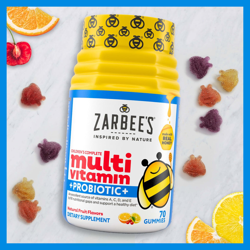 Zarbee's Kids Complete Multivitamin + Probiotic Gummies - 70 Count - image 3