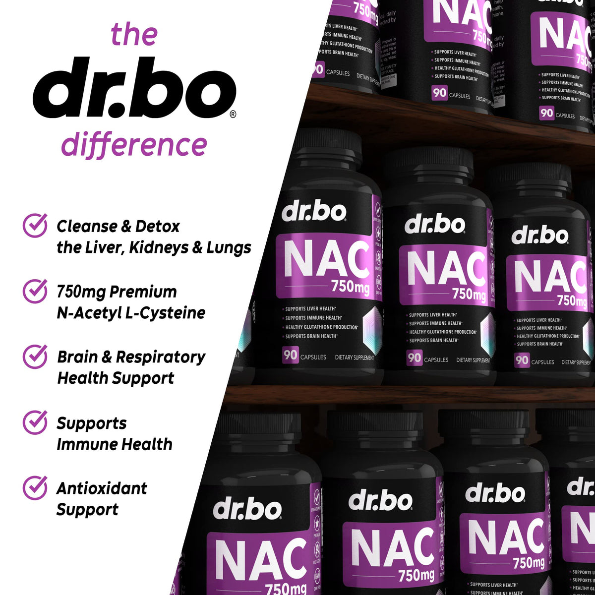 DR. BO NAC N-Acetyl Cysteine 750mg - 90 Capsules - image 4