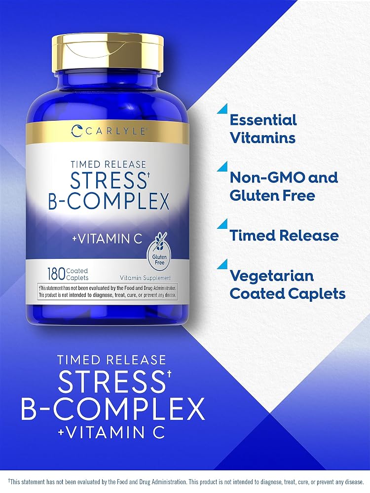 Carlyle Stress B Complex with Vitamin C - 180 Caplets - image 4