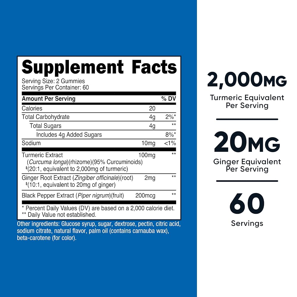 Nutricost Turmeric Gummies 2000mg - 120 Gummies - image 2