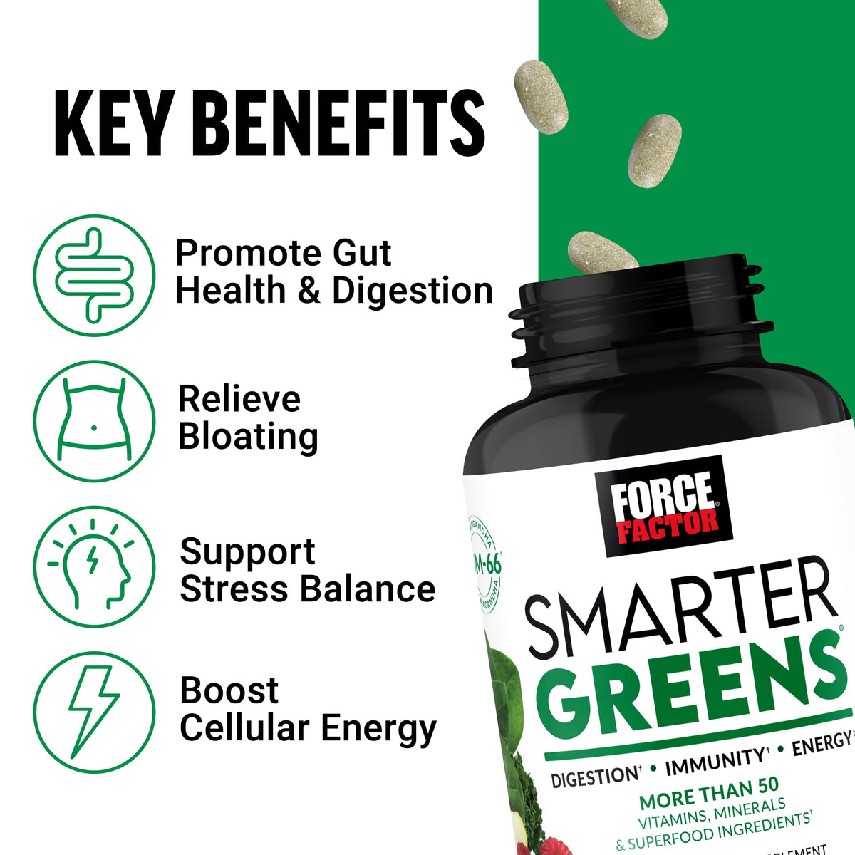 Force Factor Smarter Greens Tablets