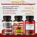 VEGATOT Horny Goat Weed 1440 mg Vitality Support - 180 Capsules - image 9