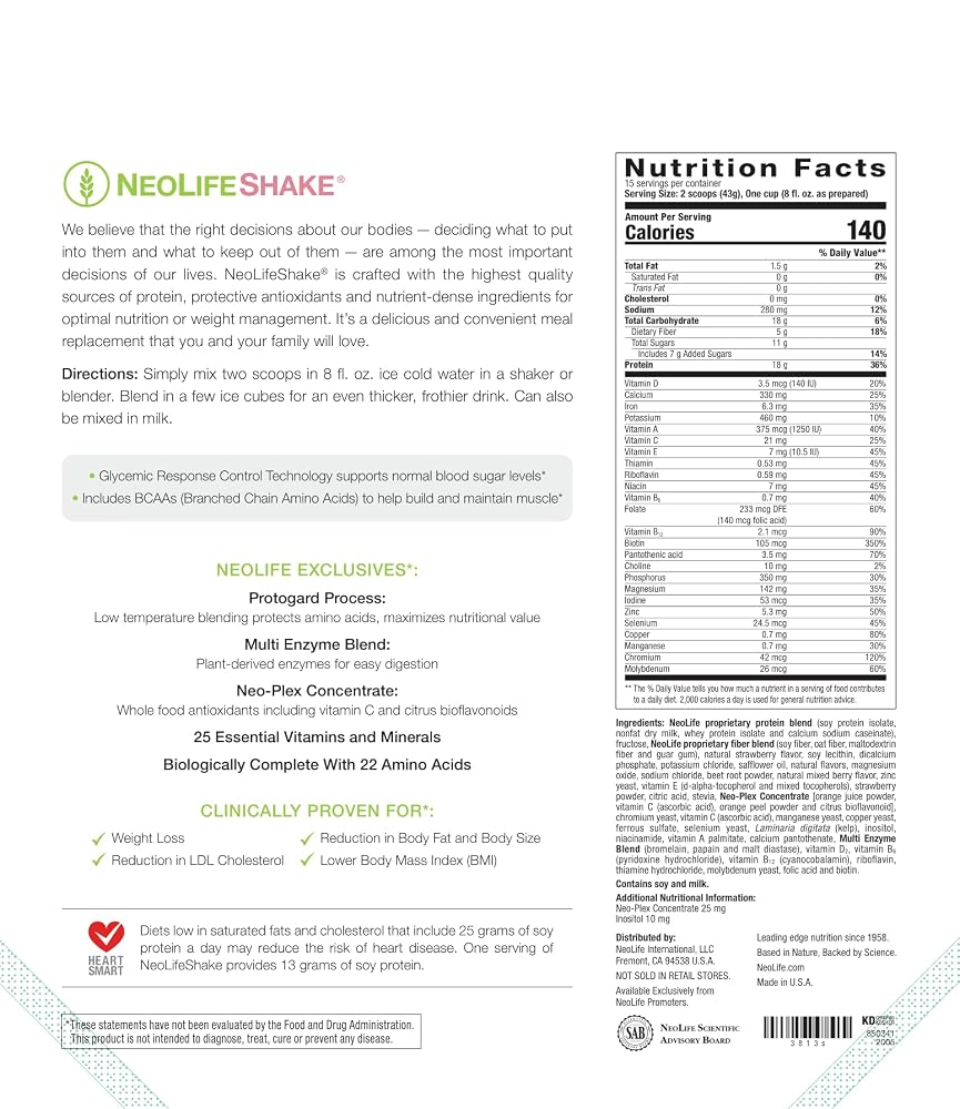NeoLife - NeoLifeShake - Meal Replacement Shake Powder