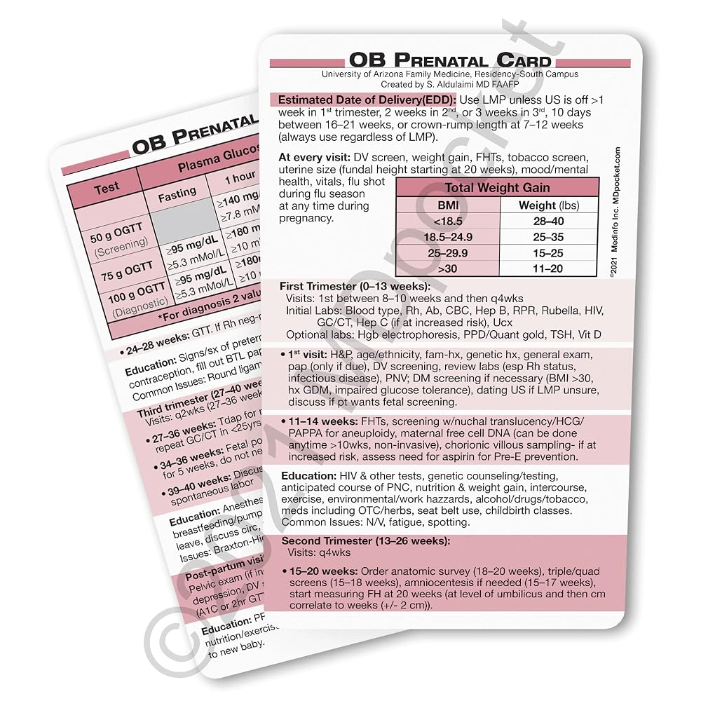 MDpocket OB Prenatal Card - 1 Card - image 3