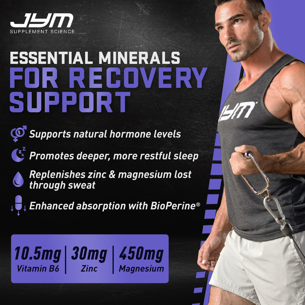 JYM Supplement Science ZMA Zinc & Magnesium - 90 Vegetarian Capsules - image 3