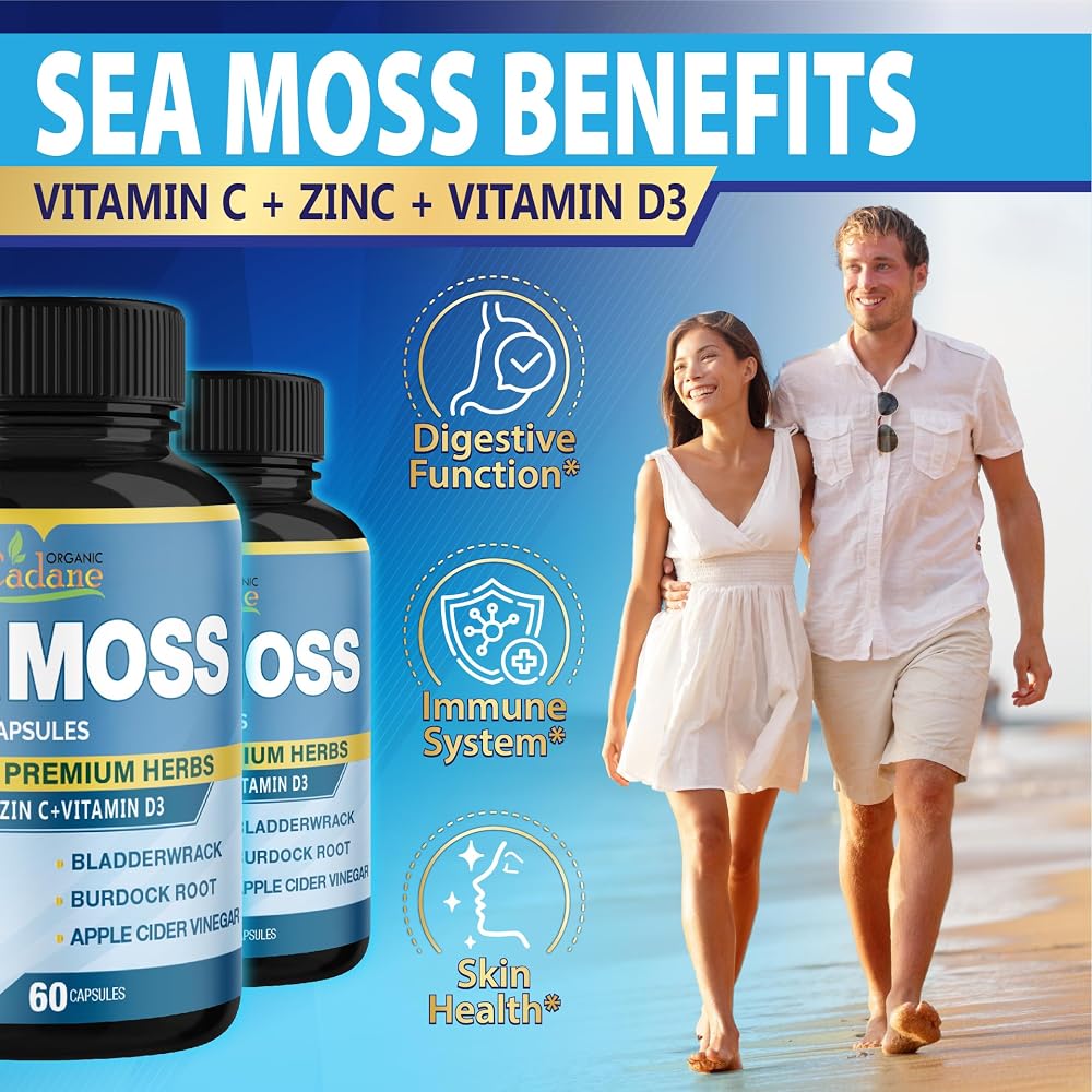 Organic Cadane Irish Sea Moss Powder Capsules - 120 Vegetarian Capsules - image 4