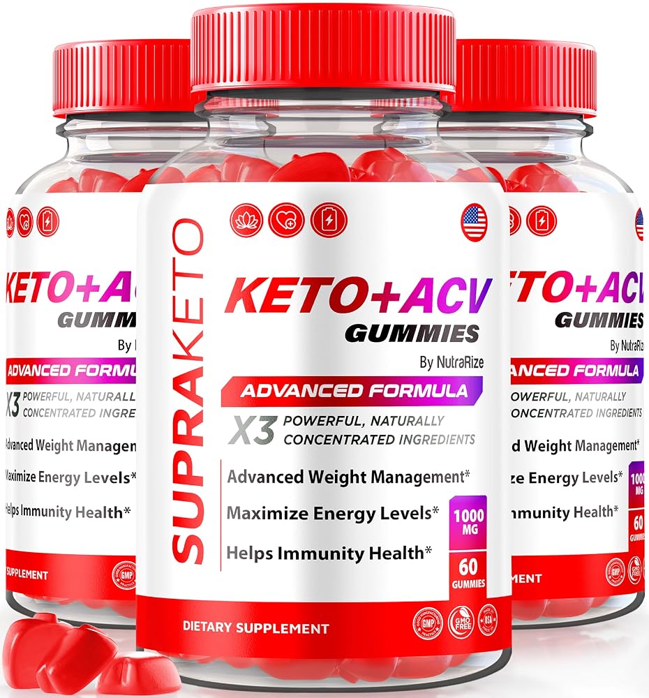 NutraRize Supra Keto ACV Gummies - 180 Gummies