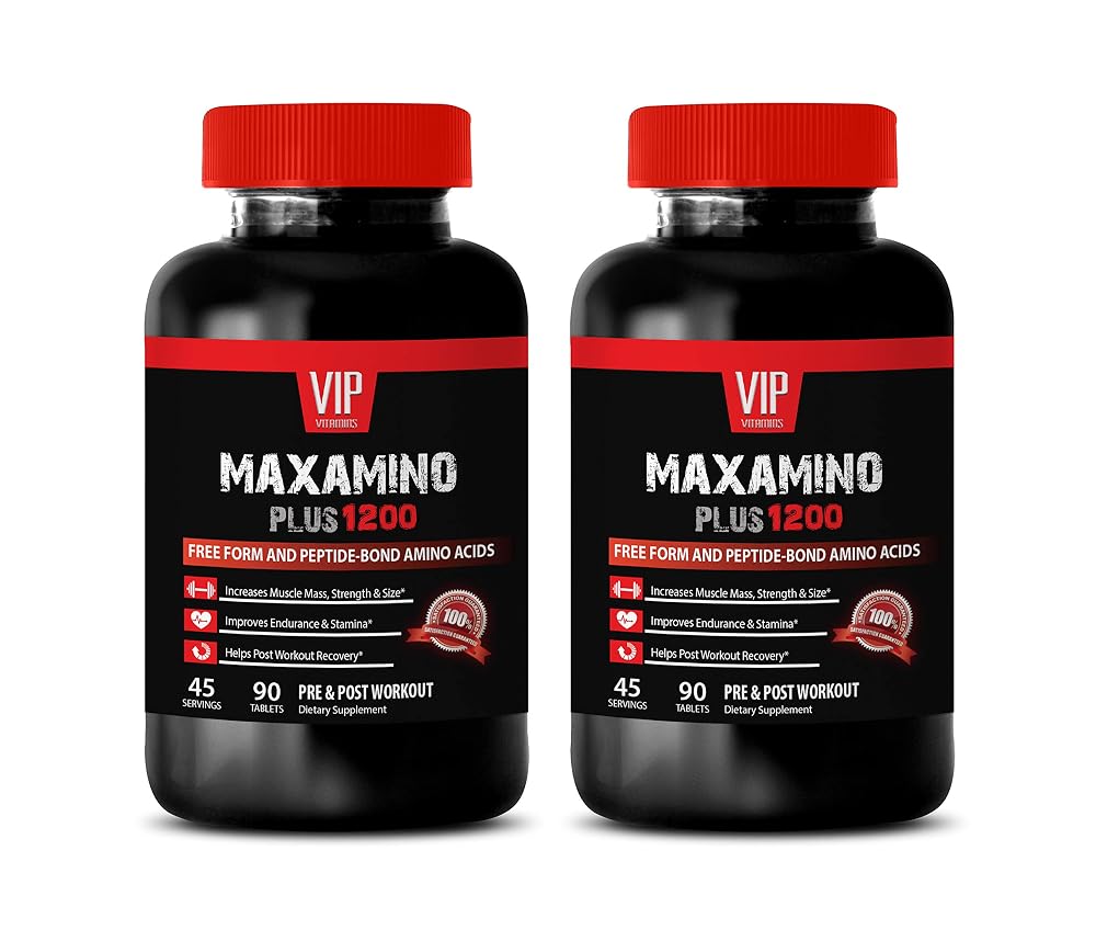 VIP VITAMINS MAXAMINO Plus 1200 MG Amino Acid Capsules - 180 Tablets