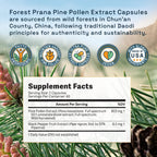 RAW Forest Foods Pine Pollen Extract 50:1 - 120 Capsules - image 6