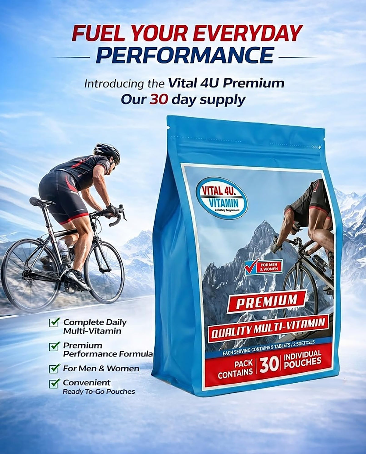 VITAL 4U Premium Daily Multivitamin Packs - 30 Servings - image 8