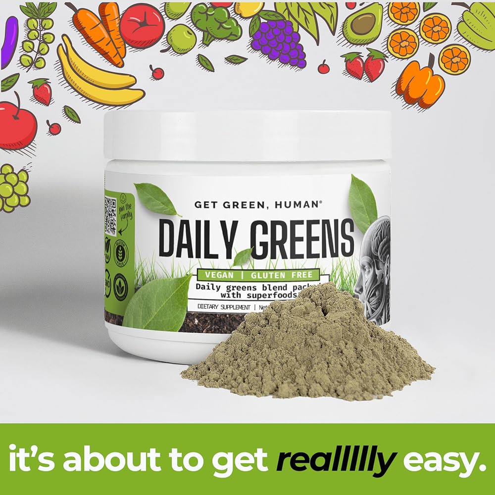Get Green, Human Daily Greens Superfood Powder - 30 Servings - image 5