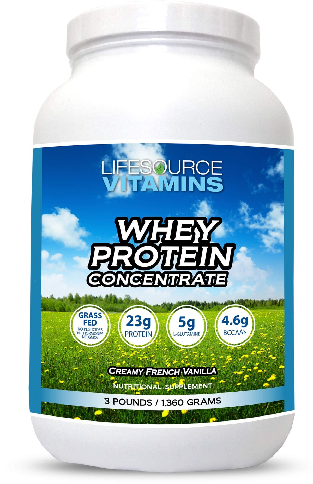 LifeSource Vitamins Grass-Fed Whey Concentrate French Vanilla - 3 lb - image 4