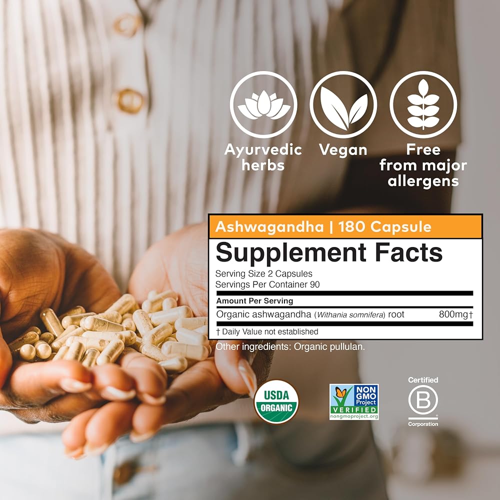 ORGANIC INDIA Ashwagandha Capsules for Stress Relief - 180 Capsules - image 3