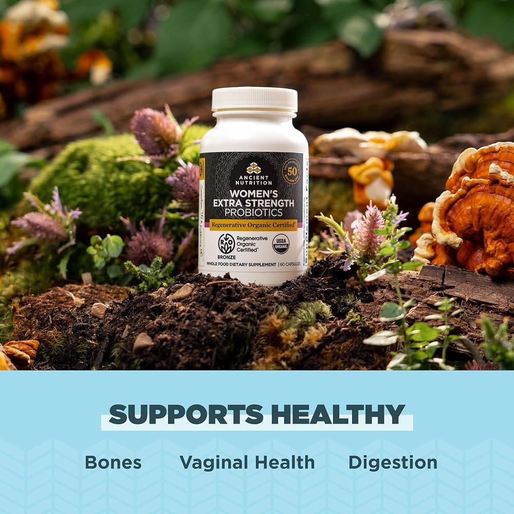 Ancient Nutrition Regenerative Organic Certified Probiotics for Women