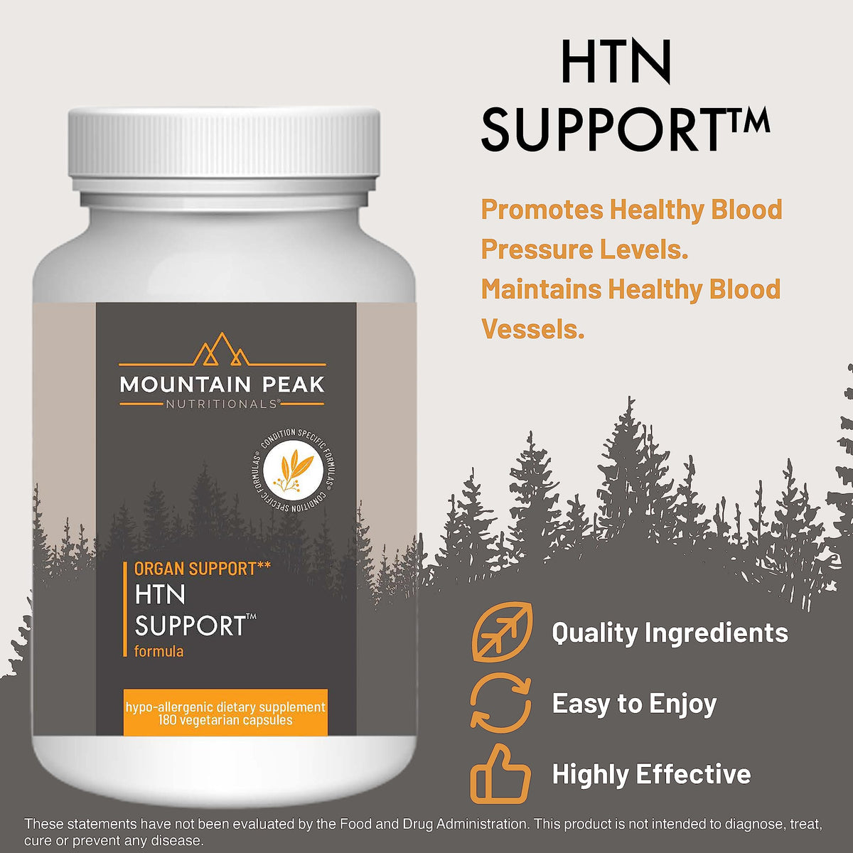 Mountain Peak Nutritionals HTN Support Supplement for Heart
