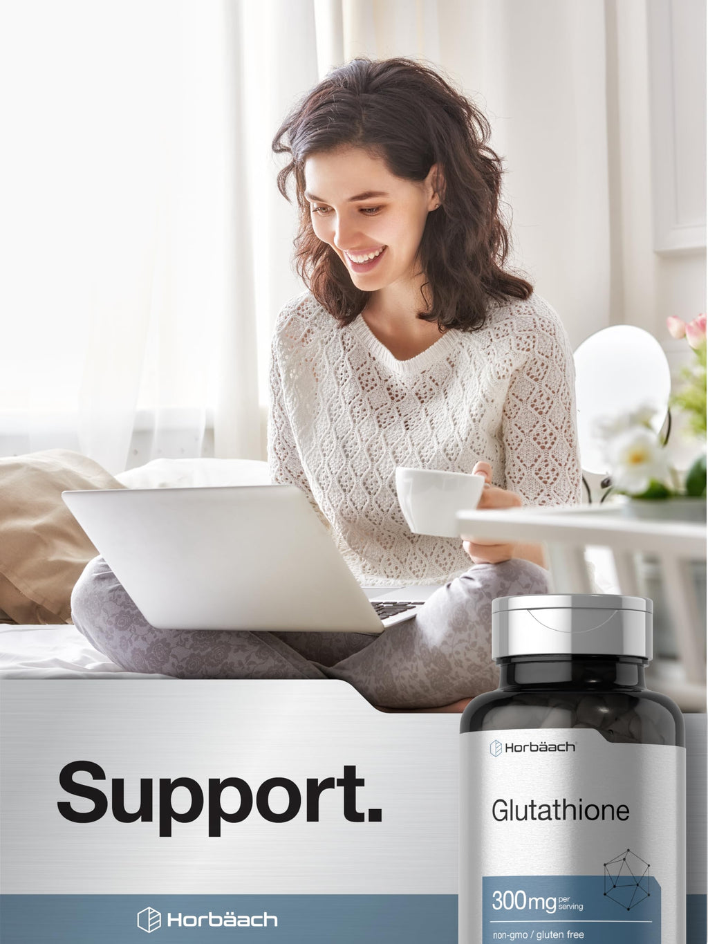Horbäach Glutathione 300mg Antioxidant - 60 Capsules - image 7