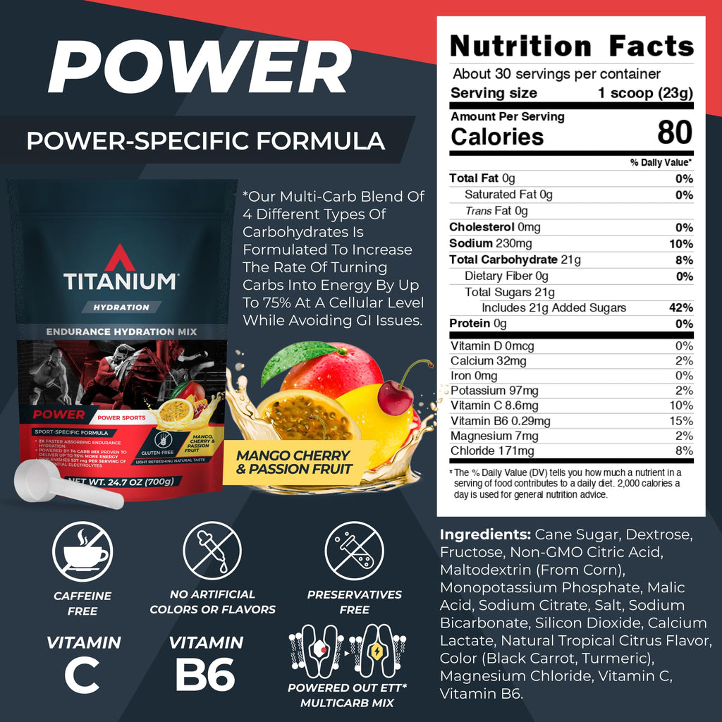 TITANIUM Power Hydration Drink Mix Powder - 30 Servings - image 4