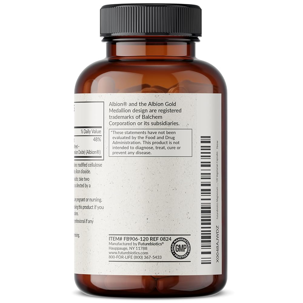 Futurebiotics Magnesium Glycinate 200 MG per Serving 100% Chelated