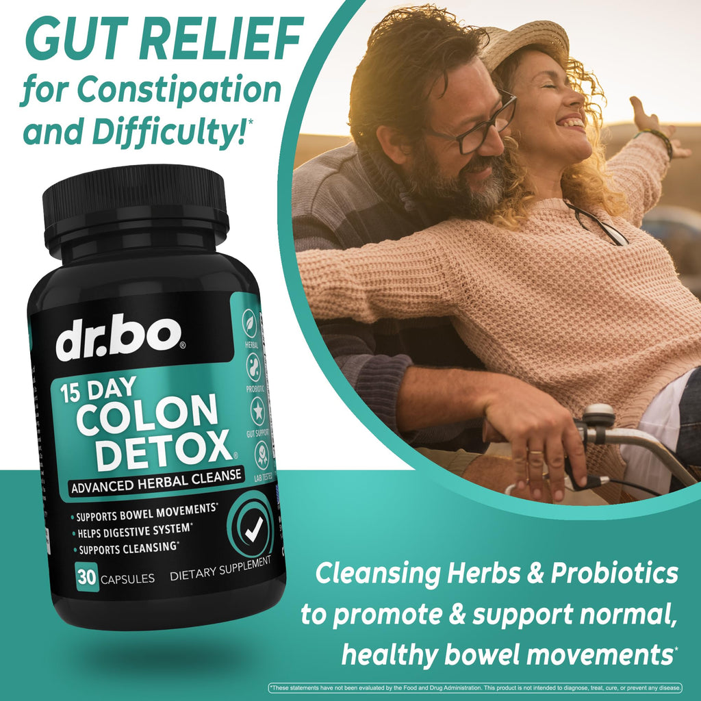 DR. BO Colon Cleanser Detox Intestinal Cleanse Pills - 30 Capsules - image 3