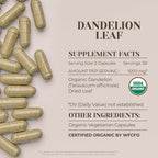 Garden Organics Dandelion Leaf USDA Organic Capsules