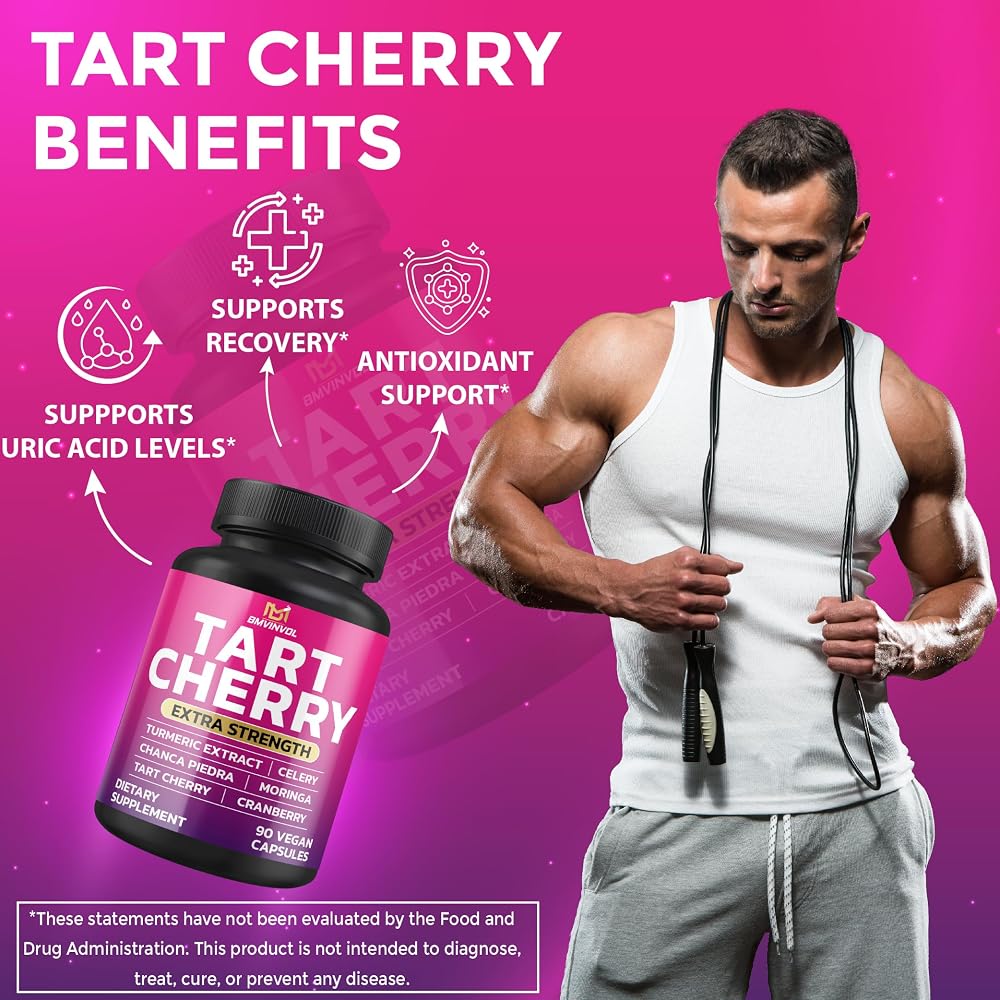 BMVINVOL Tart Cherry 20:1 Extract with Moringa & Cranberry - 90 Capsules - image 4
