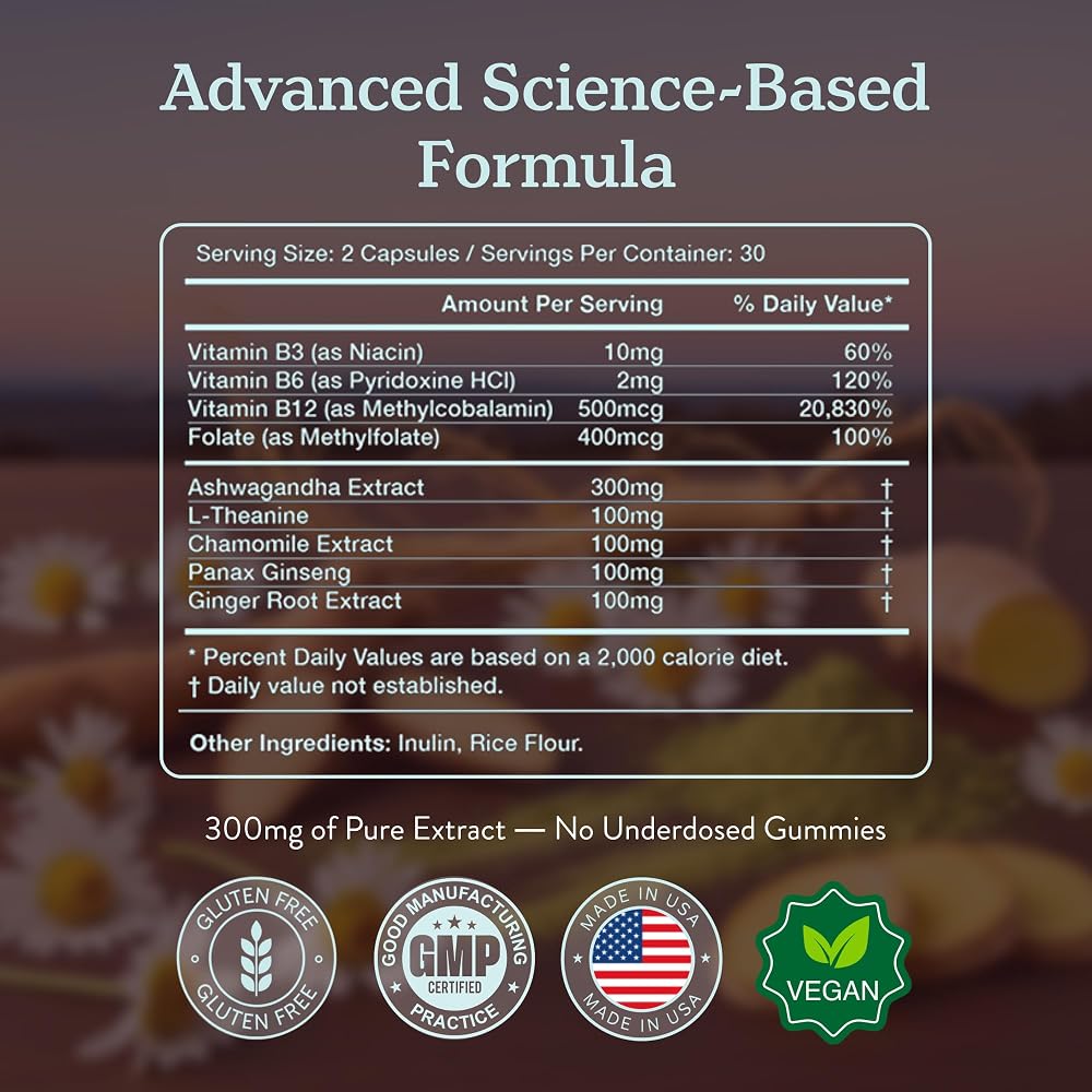 More. Chill Pill Ashwagandha with L-Theanine - 60 Capsules - image 3