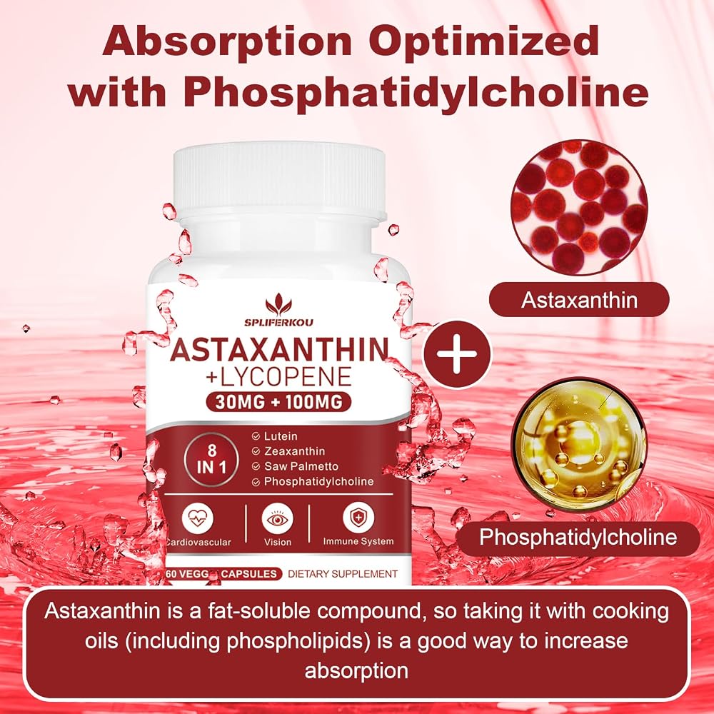 Spliferkou Astaxanthin and Lycopene Antioxidant - 60 Capsules - image 5