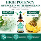WellVeraVida Quercetin with Bromelain Liquid Drops