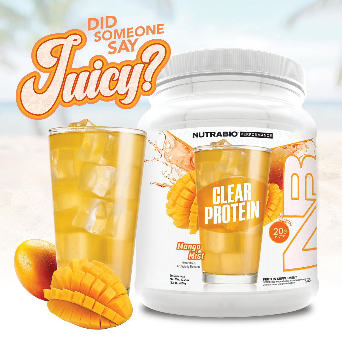 NutraBio Clear Whey Protein Isolate