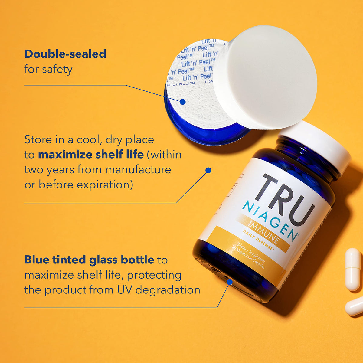 TRU NIAGEN Immune Support Supplement with Vitamin D3 - 30 Capsules - image 3