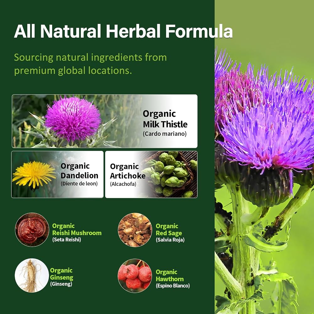 Herbmood Silymarin Milk Thistle Liver Detox Capsules