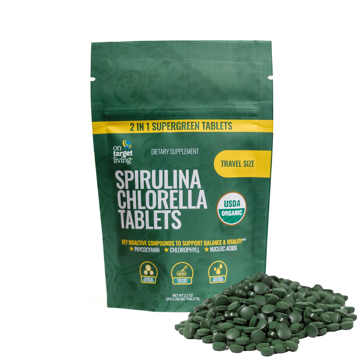 On Target Living Organic Spirulina Chlorella