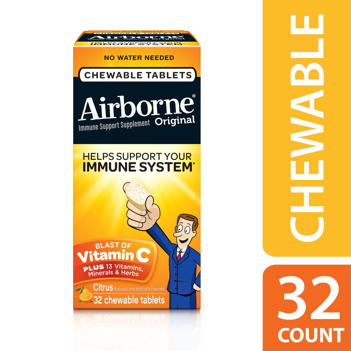 Airborne Vitamin C 1000mg Chewable Tablets Immune Support - 32 Tablets - image 4