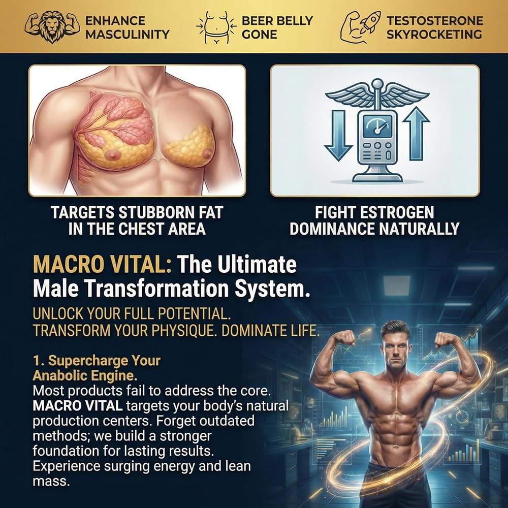 MACRO VITAL Testosterone Booster Gummies - 60 Count - image 3