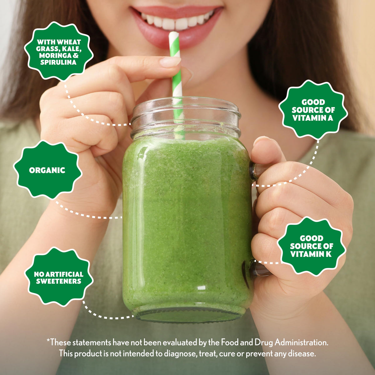 Amazing Grass Super Greens Booster Smoothie Mix Powder - 30 Servings - image 3