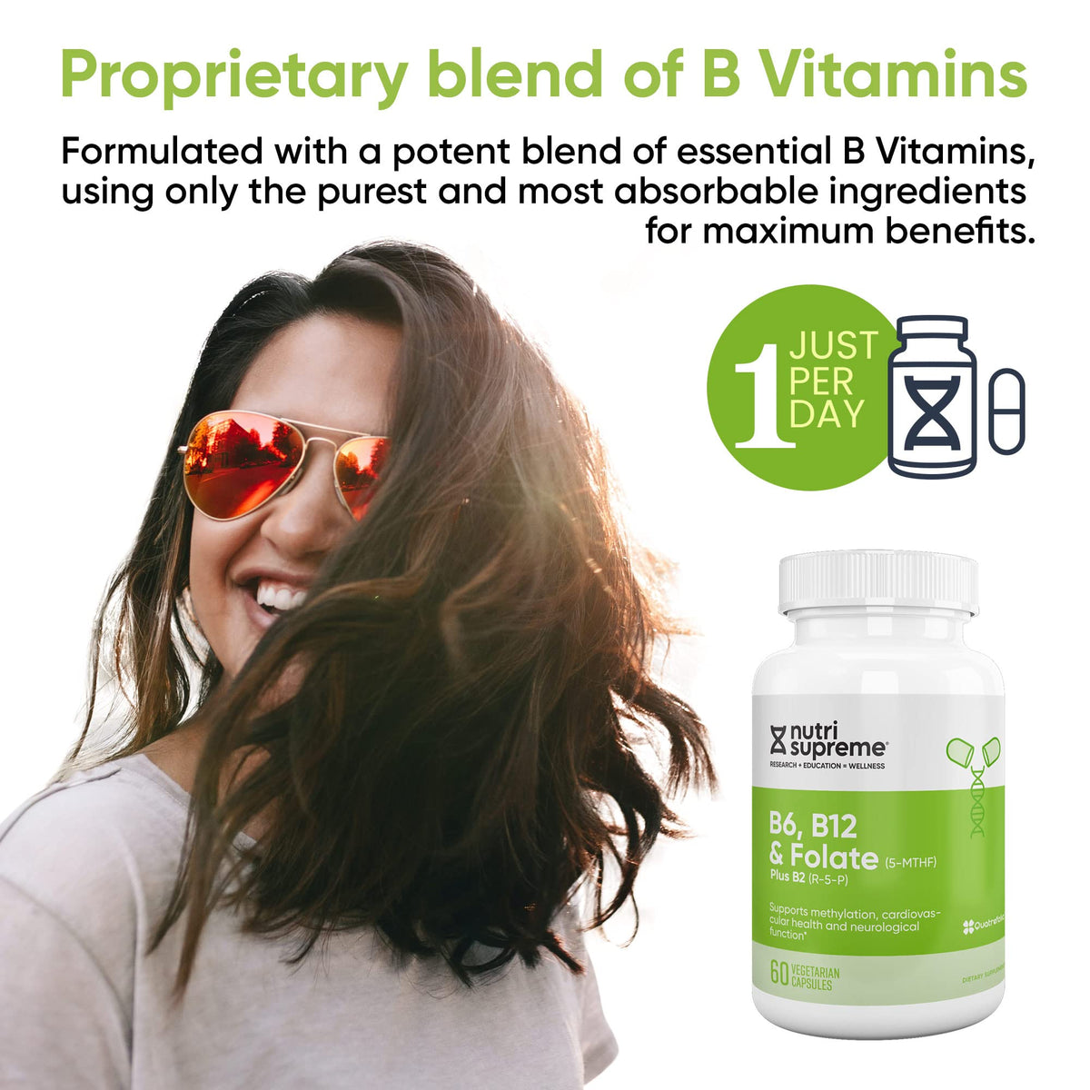 NUTRI-SUPREME RESEARCH Nutri Supreme Folate with B6 and B12 - 60 Capsules - image 5