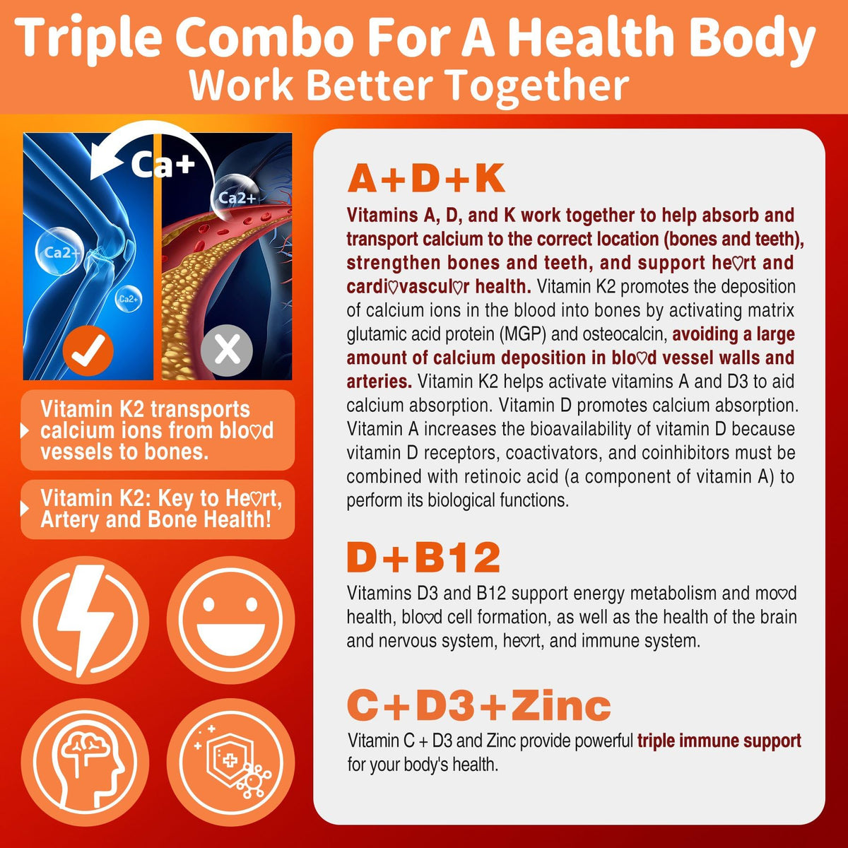 NEVISS Vitamin D3 K2+B12 Gummies - D3 K2 10