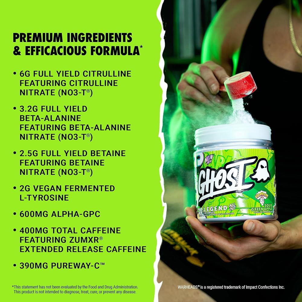 GHOST Legend All Out Pre-Workout Powder - 20 Servings
