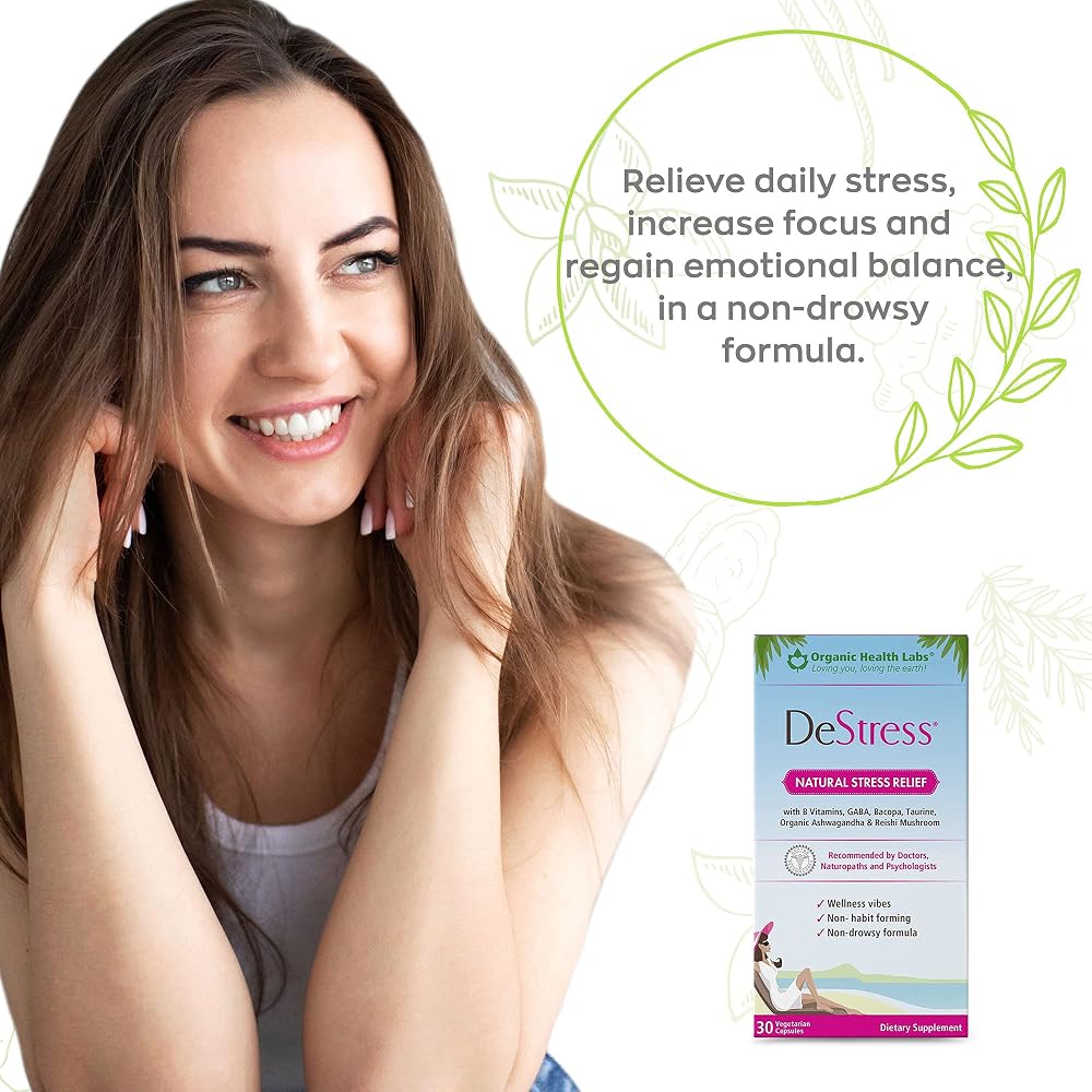 Organic Health Labs DeStress Veggie Capsules with Ashwagandha - 30 Capsules - image 2