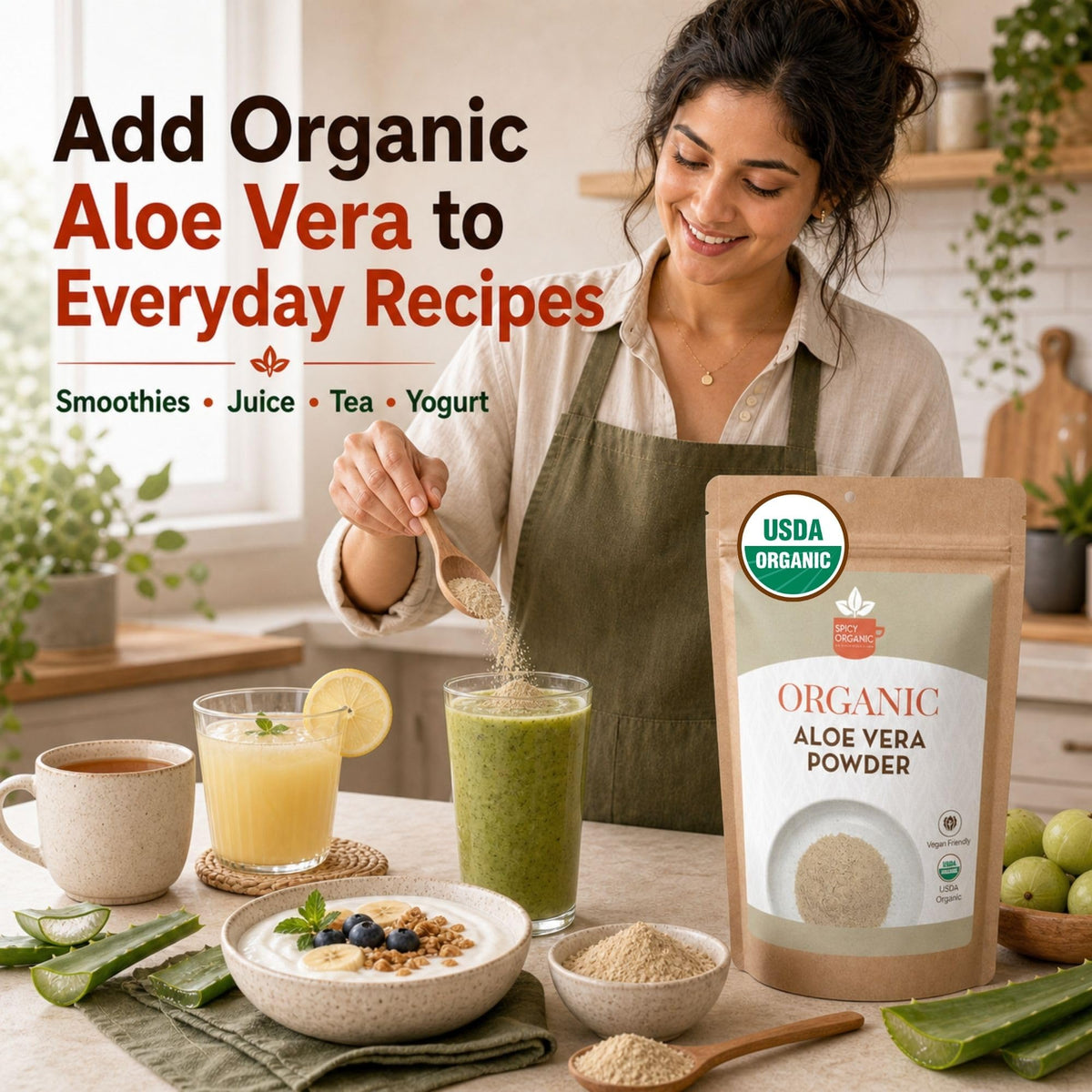 SPICY ORGANIC Organic Aloe Vera Powder