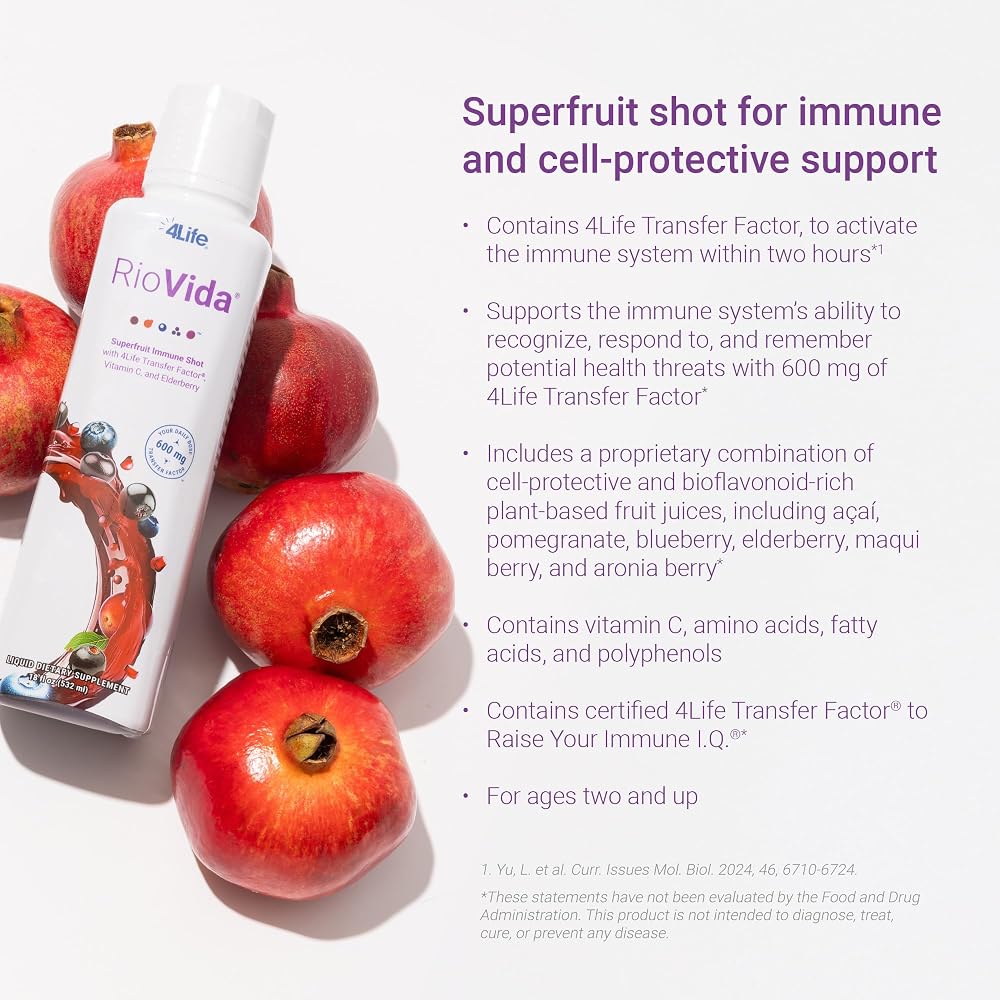 4Life Transfer Factor RioVida Superfruit Juice Immune Shot - 18 fl oz - image 4