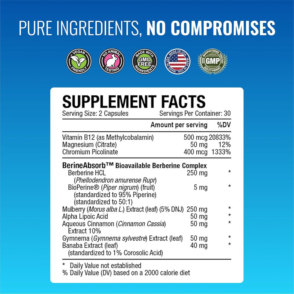 Approved Science Glucoprin - 250 mg Berberine
