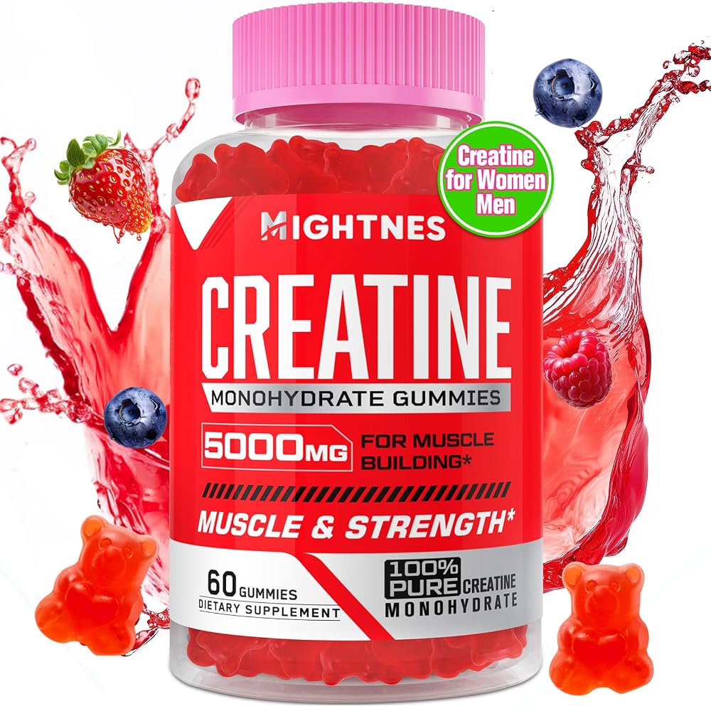 Mightnes Creatine Monohydrate Gummies for Men & Women - Creatine