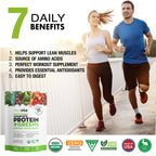 Plantvital Unflavored Organic Vegan Protein Powder - 18 Superfoods