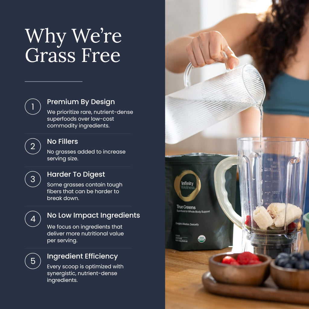 Infinity Wellness Greens Superfood Powder Supplement with Spirulina