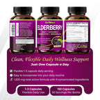 GriMed Elderberry Complex 1,470 mg with Quercetin & Zinc - 150 Capsules - image 9