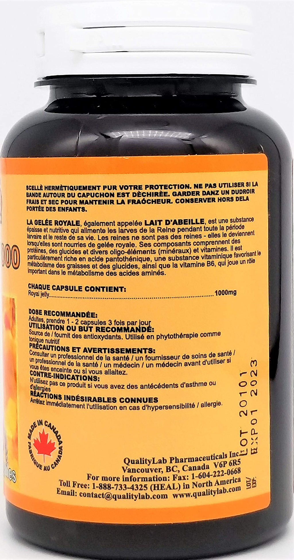 QUALITYLAB Royal Jelly 1000 mg - 100 Softgels - image 4